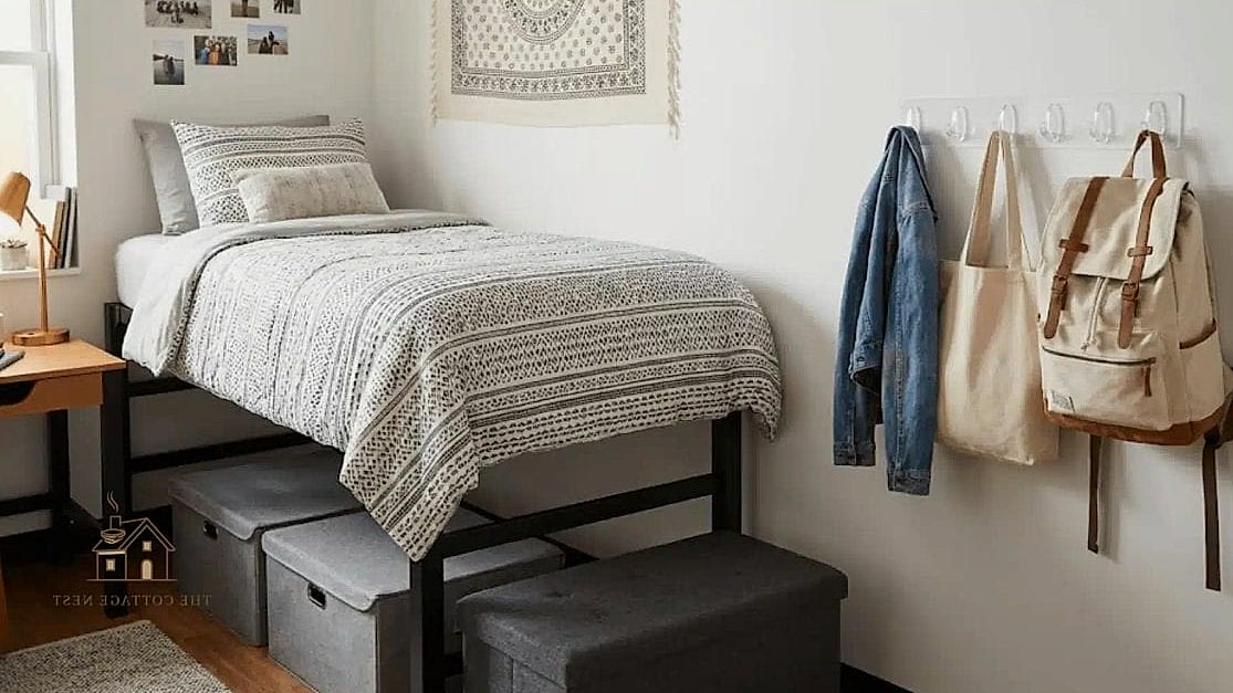 50 Amazing College Dorm Room Ideas For Guys on a Budget 2 Command Strip Command Center