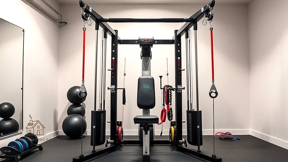 35 Stunning Home Gym Ideas Small Garage You'll Absolutely Love 34 Compact Cable Machine Setup