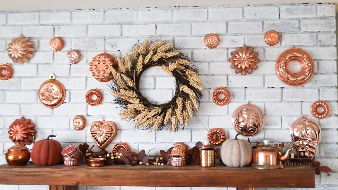 30 Quick Diy Fall Table Centerpieces on a Budget 28 Copper Accent Centerpiece