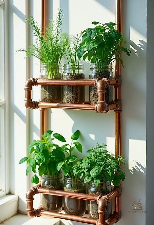 Copper Pipe Plant Stand