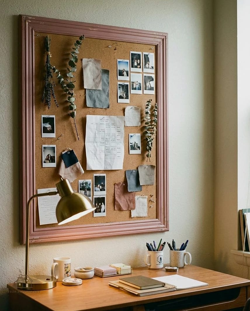 25 Gorgeous Dorm Room Ideas For Guys That Are Totally Doable 7 Corkboard or Magnetic Board Command Center