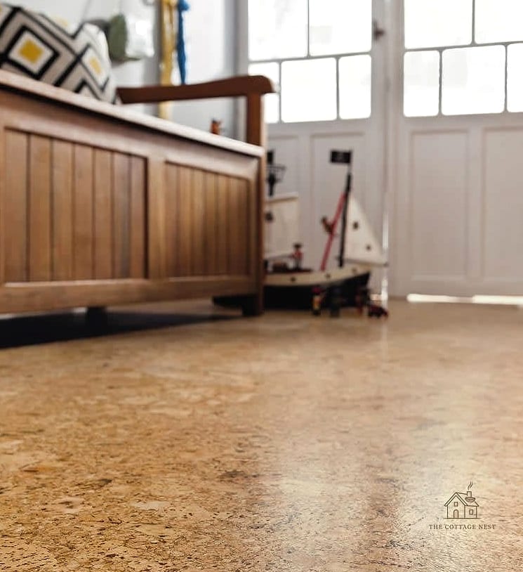 35 Chic Garage Floor Ideas for a Beautiful Home 24 Cork Flooring for a Softer Garage Space
