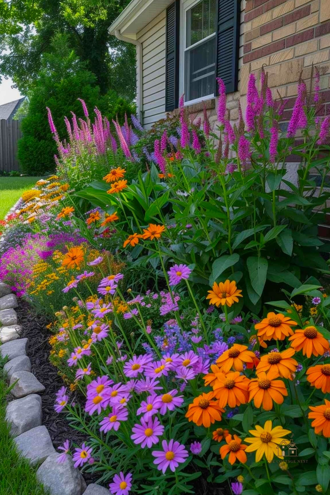 45 Stunning Corner Flower Bed Ideas You'll Absolutely Love 10 Corner Bed with a Focal Point Tree