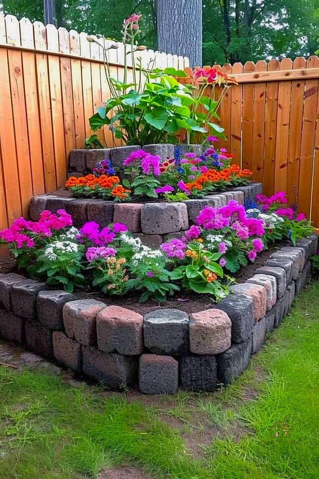 45 Stunning Corner Flower Bed Ideas You'll Absolutely Love 14 Corner Bed with Decorative Edging