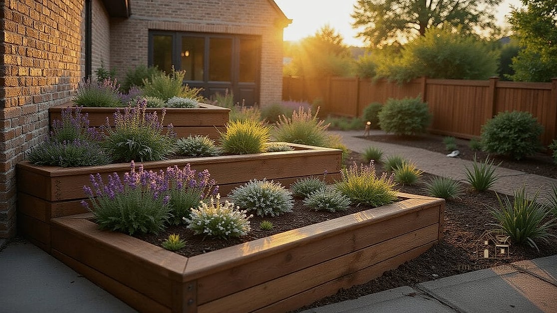 45 Stunning Corner Flower Bed Ideas You'll Absolutely Love 24 Corner Bed with Mulch Color Contrast