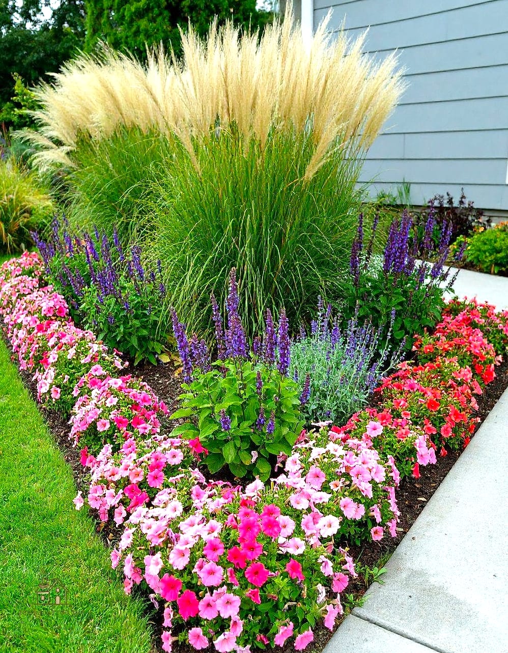 45 Stunning Corner Flower Bed Ideas You'll Absolutely Love 30 Corner Bed with Ornamental Grasses Only