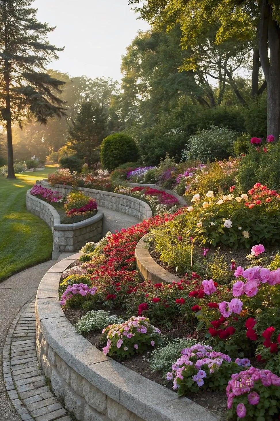45 Stunning Corner Flower Bed Ideas You'll Absolutely Love 43 Corner Bed with a Curved Gravel Path
