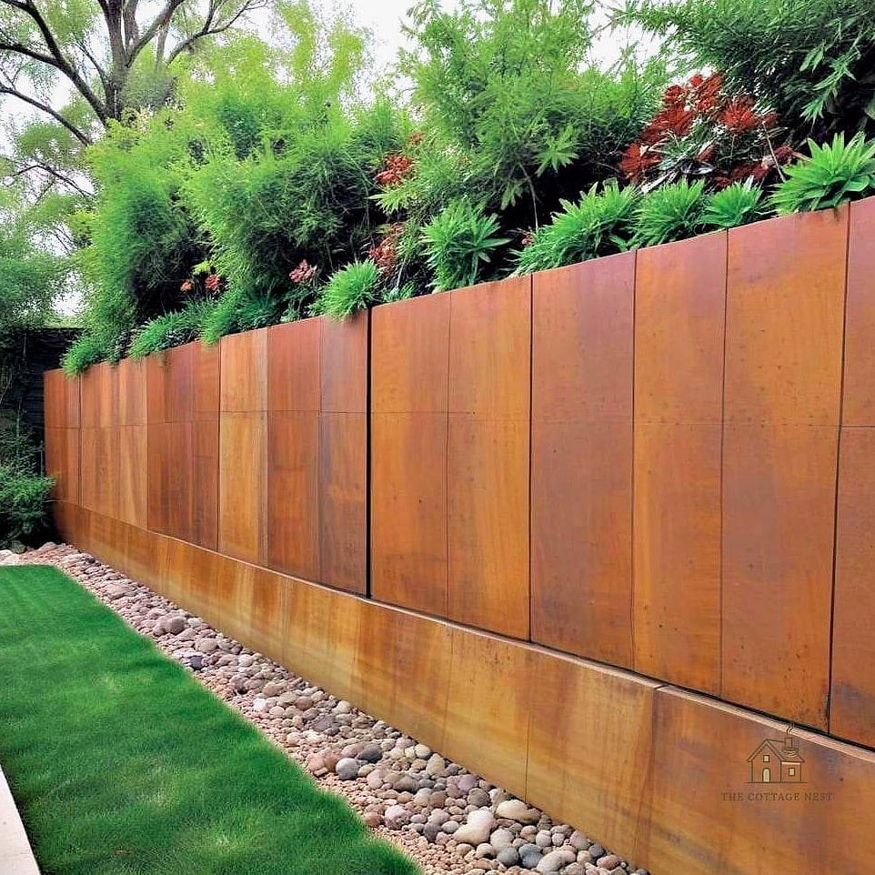 30 Beautiful Retaining Wall Ideas to Transform Your Space 13 Corten Steel Retaining Walls