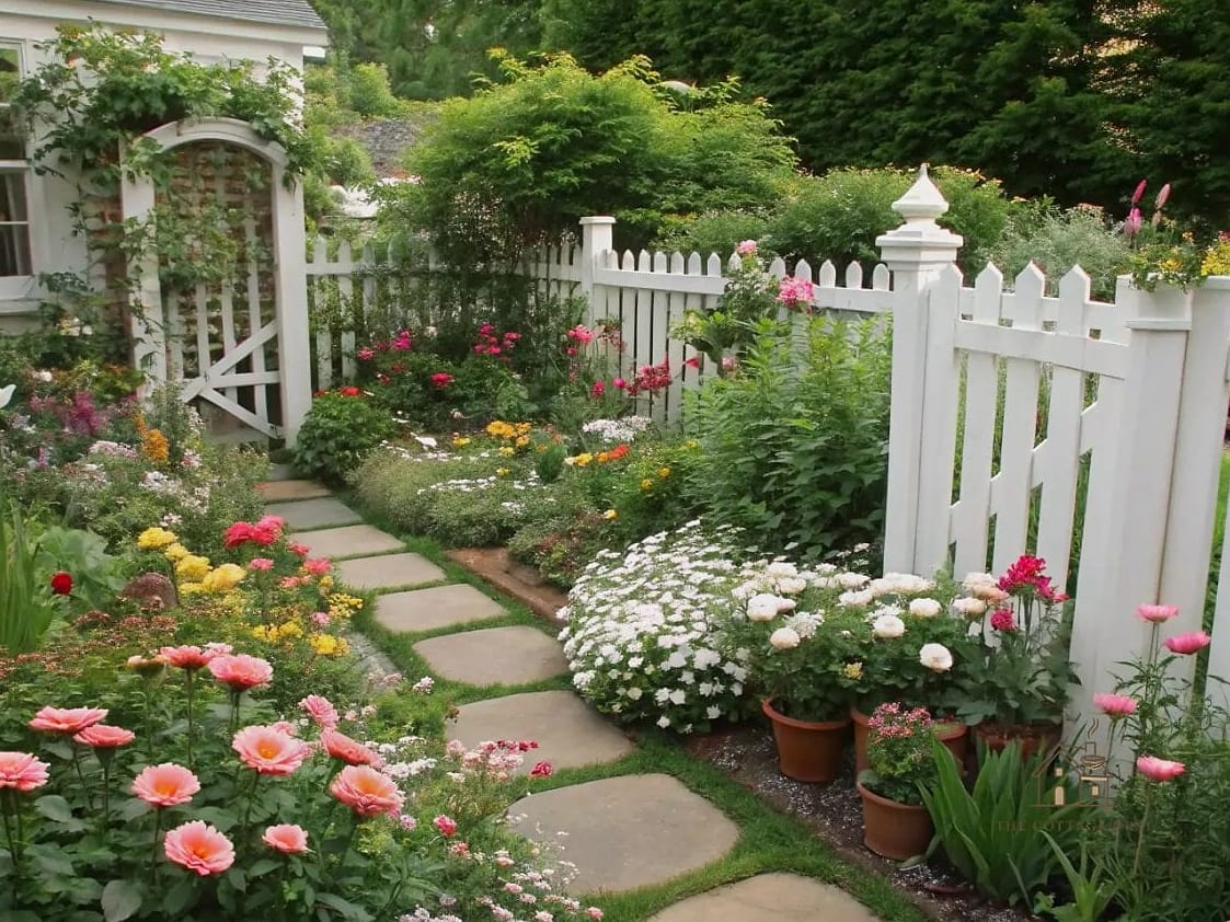45 Stunning Corner Flower Bed Ideas You'll Absolutely Love 8 Cottage-Style Corner Bloom Cluster