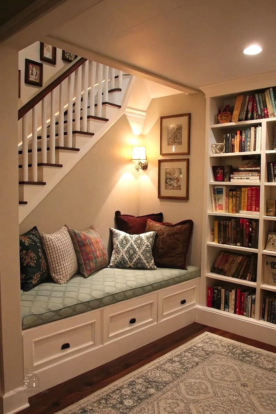 25 Chic Under Stairs Nook Ideas for a Beautiful Home 2 Cozy Built-In Reading Nook