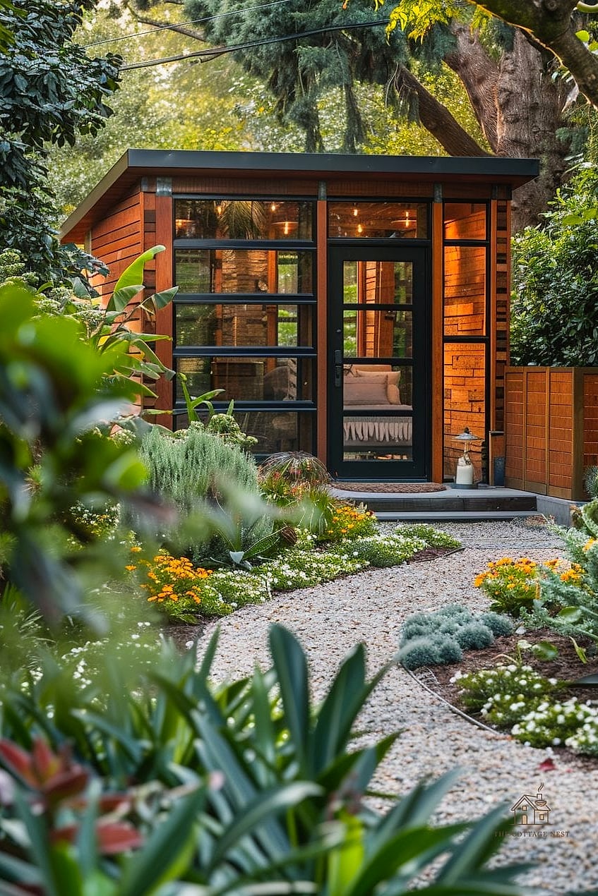 40 Cozy Modern Garden Ideas Worth Pinning 42 A Cozy Garden Shed Retreat