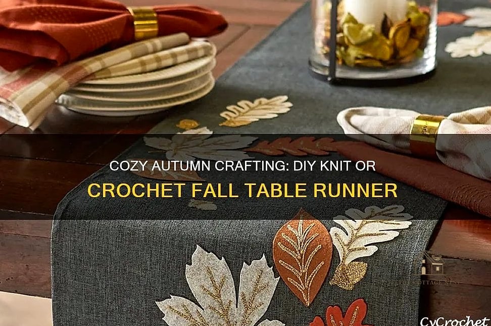 35 Beautiful Fall Table Centerpiece Ideas to Wow Your Guests 36 Cozy Knit Table Runner with Candles