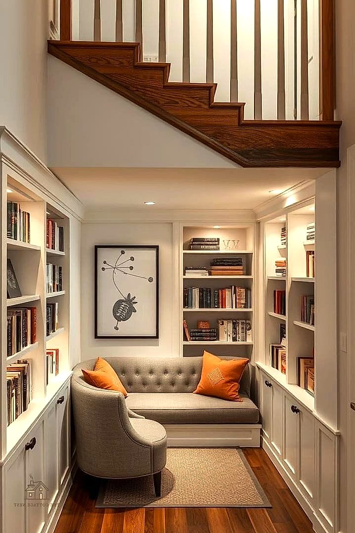 35 Creative Stair Landing Decor Ideas That Will Inspire You 4 A Cozy Reading Nook