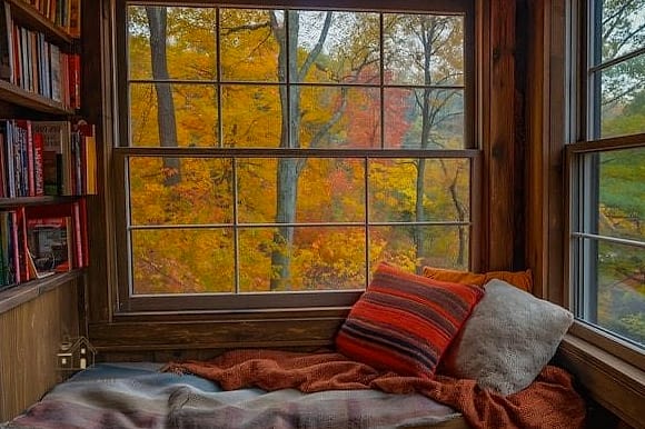 45 Gorgeous Fall Front Porch Decor Ideas That Are Totally Doable 19 A Cozy Reading Nook Corner