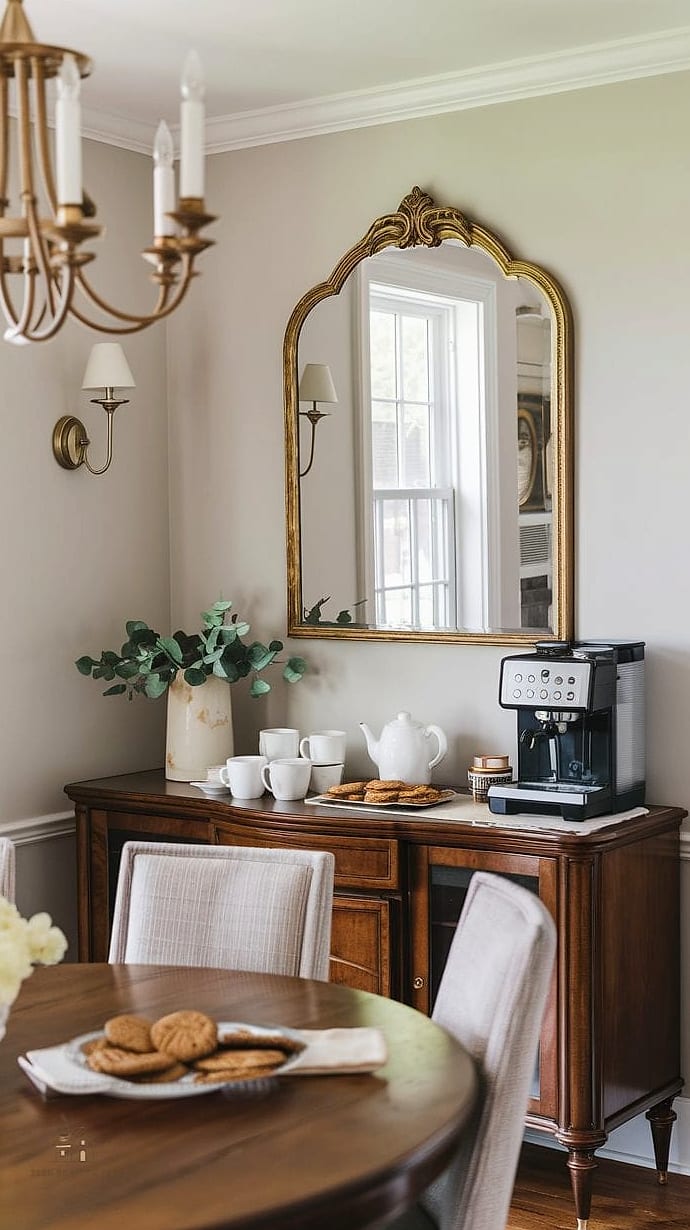 30 Amazing Dining Room Decor Ideas on a Budget 19 Create a Coffee or Wine Station