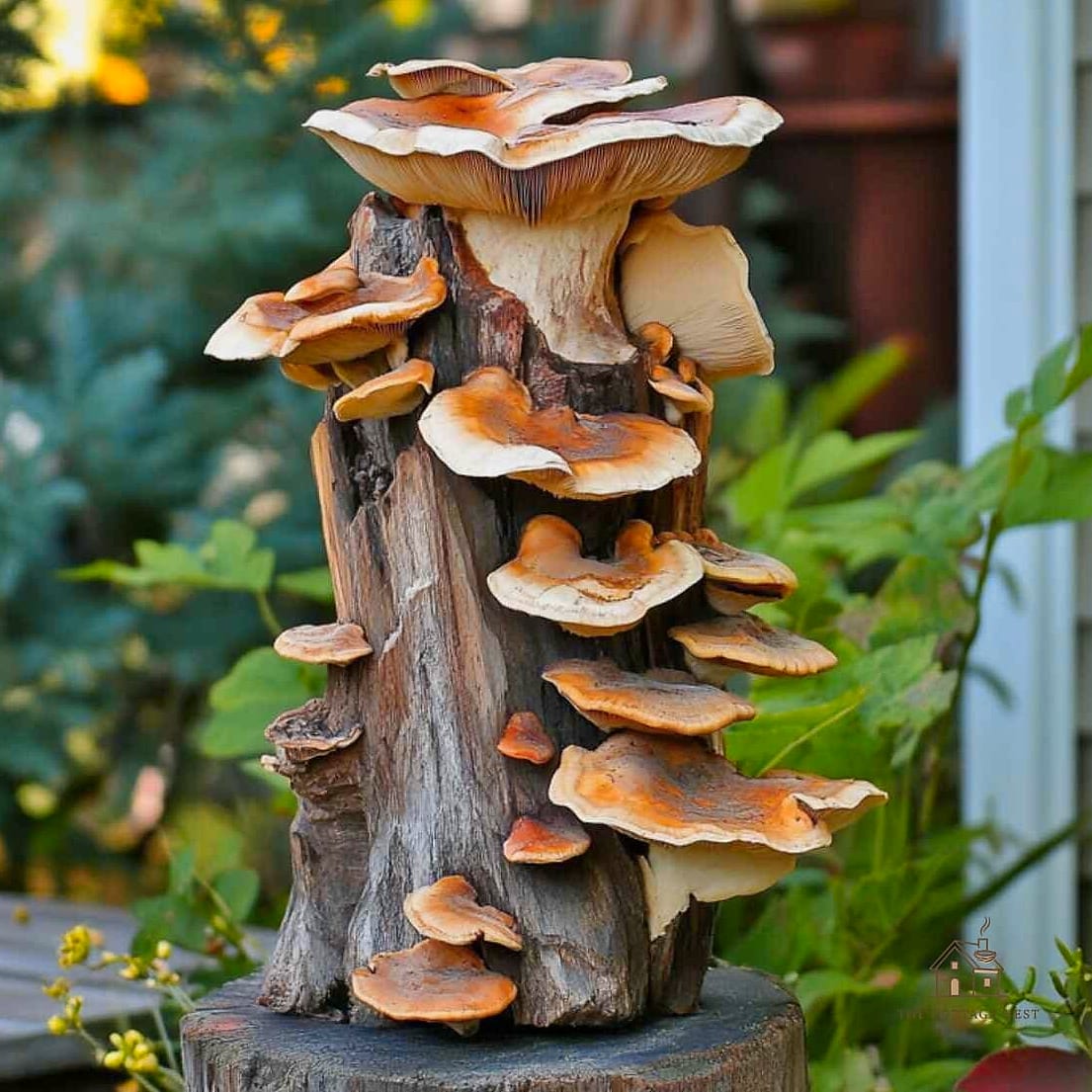 45 Creative Tree Stump Ideas Outdoor That Will Inspire You 8 Create a Mushroom Growing Station