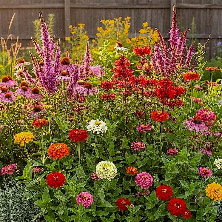 40 Amazing Zinnias Garden Ideas on a Budget 21 Create a Sunset-Themed Color Gradient Bed