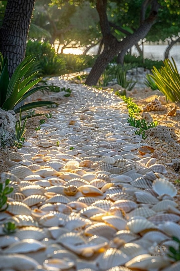 25 Simple Cheap Walkway Ideas Diy That Are Totally Doable 15 Crushed Shell Pathway
