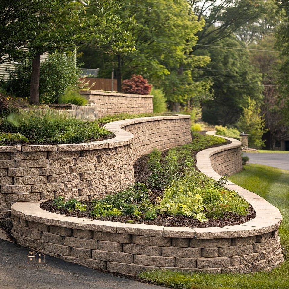 30 Beautiful Retaining Wall Ideas to Transform Your Space 6 Curved Retaining Walls