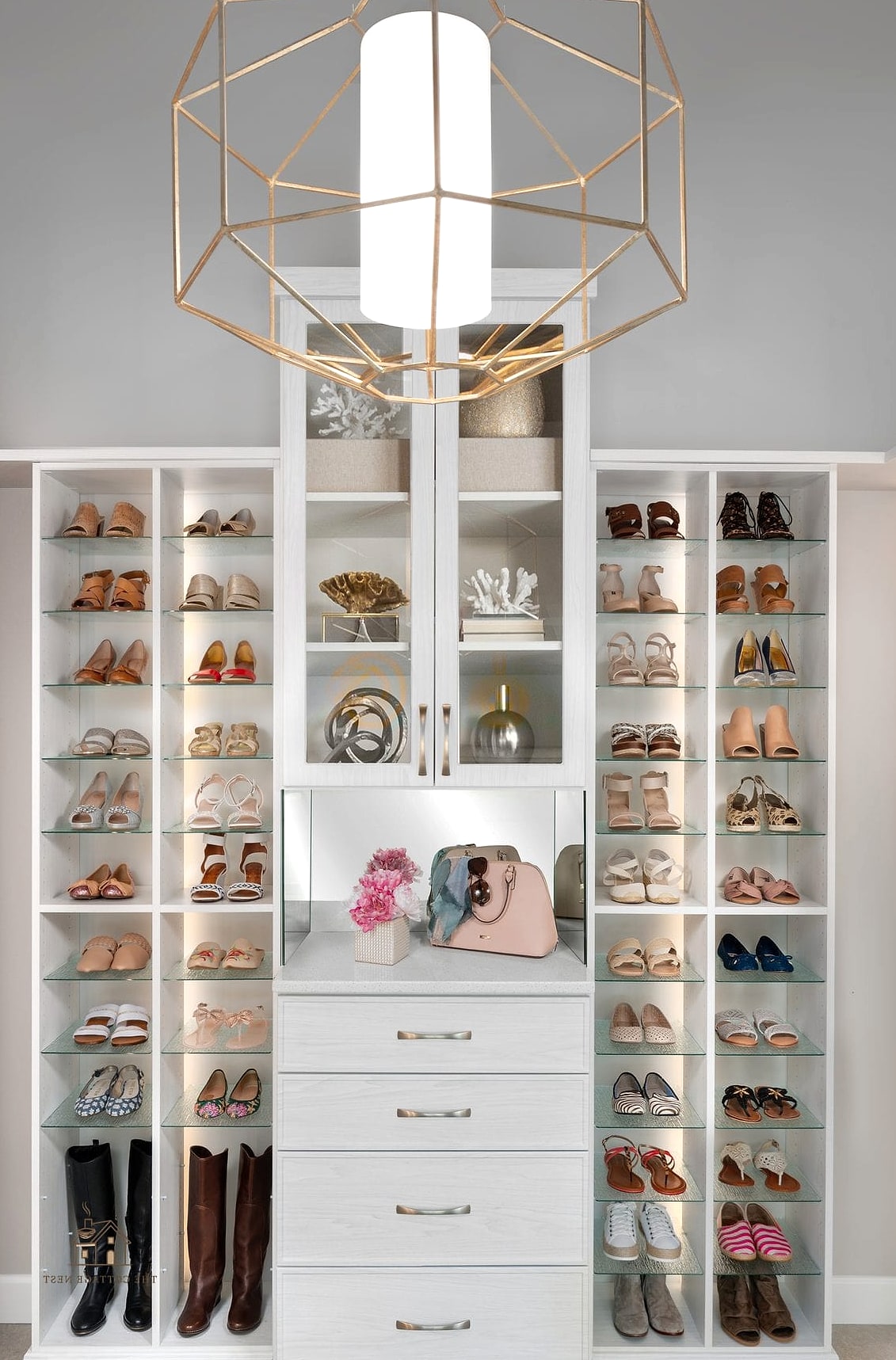 Custom Closet Shoe Wall