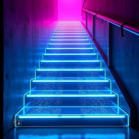 50 Clever Stairs Wall Decor Ideas for Every Style 51 Custom Neon or LED Word Sign