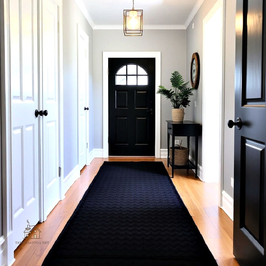 20 Cozy Entryway Runner Rug Ideas Worth Pinning 12 Dark Colored Runners for High-Traffic Entries