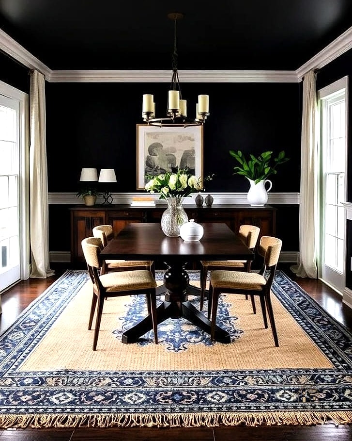 Dark Rug for Hiding Everyday Messes