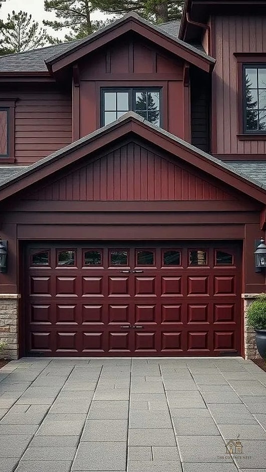 50 Amazing Garage Paint Colors Walls Ideas on a Budget 28 Deep Burgundy Accent