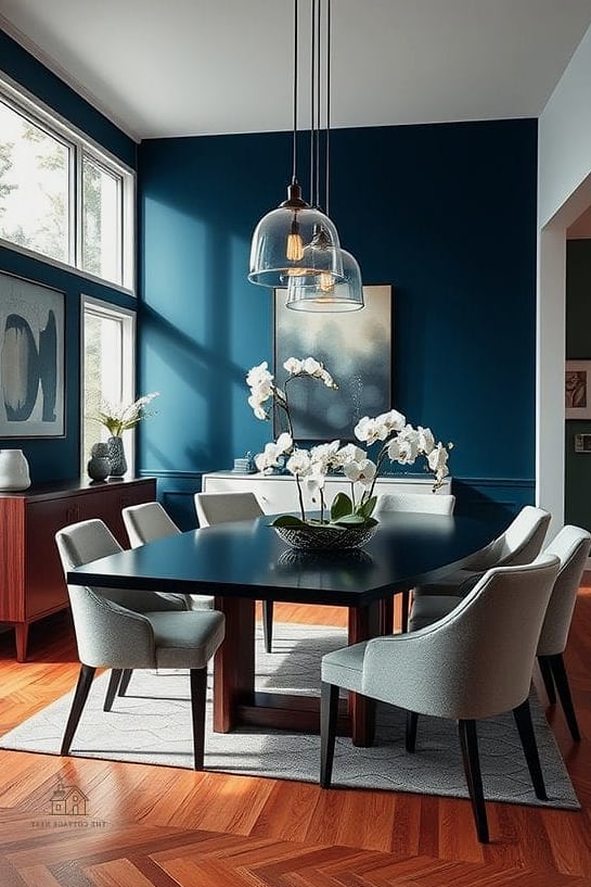 45 Gorgeous Dining Room Paint Color Ideas That Are Totally Doable 39 Deep Indigo