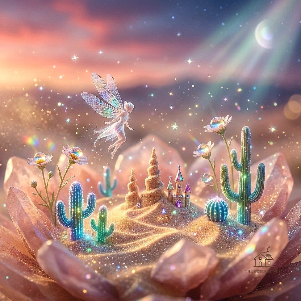 40 Cozy Large Fairy Garden Ideas Worth Pinning 17 A Desert-Themed Fairy Garden With Cacti