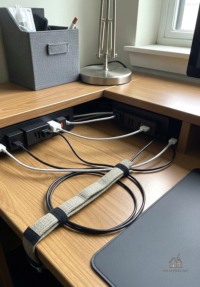 50 Amazing College Dorm Room Ideas on a Budget 24 Desk Cable Management Clips
