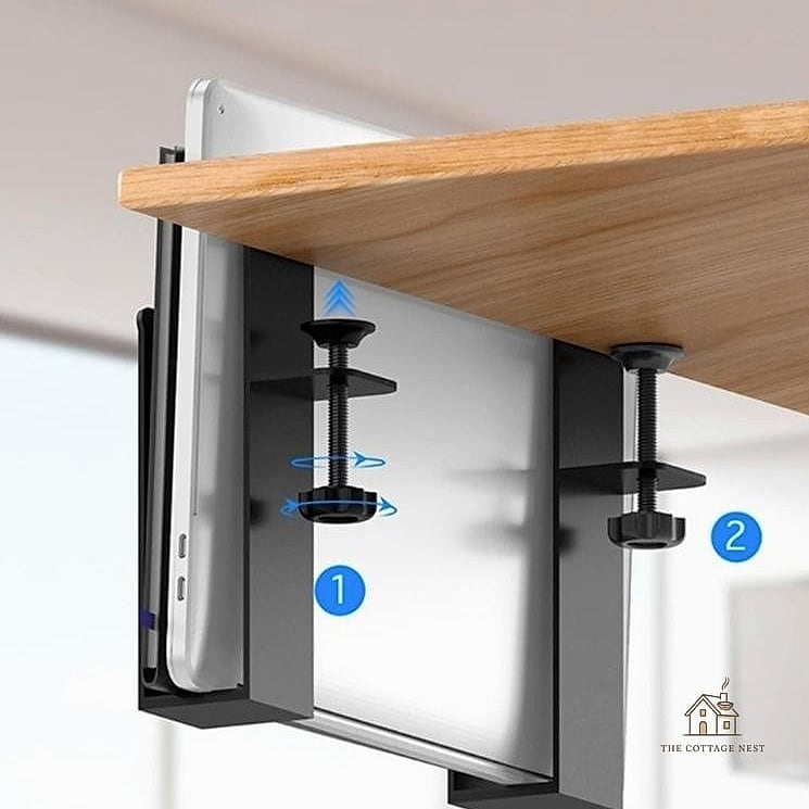 50 Beautiful College Dorm Desk Ideas to Transform Your Space 24 Desk-Mounted Clamp Shelf