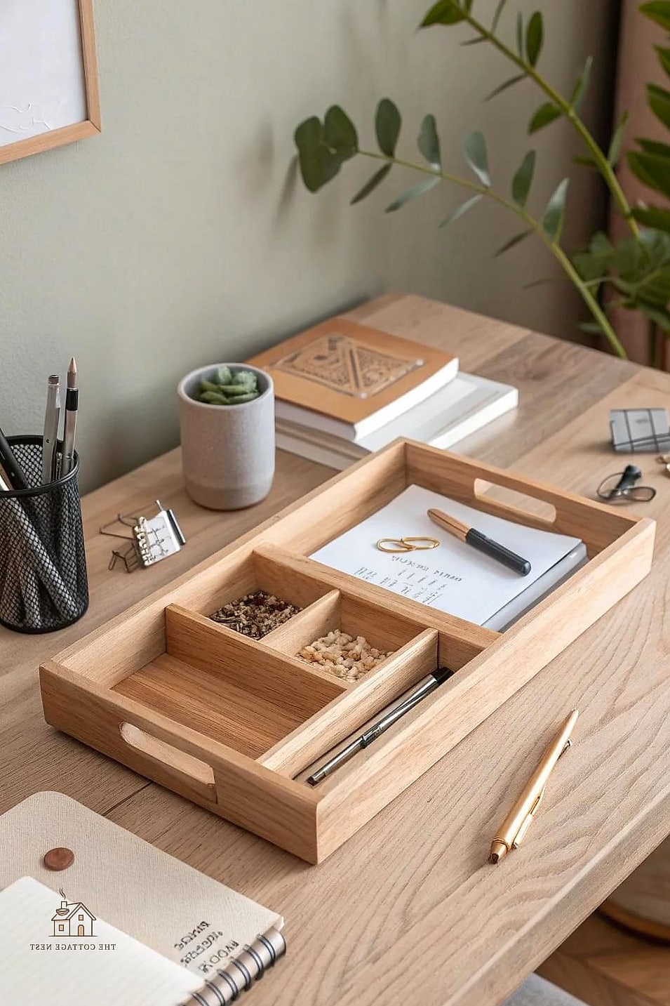 50 Beautiful College Dorm Desk Ideas to Transform Your Space 30 Desk Organizer Tray with Compartments