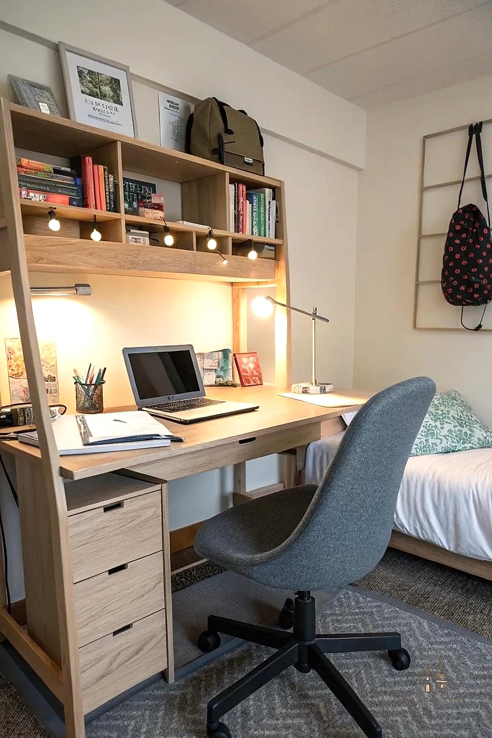 Desk and Study Station Below