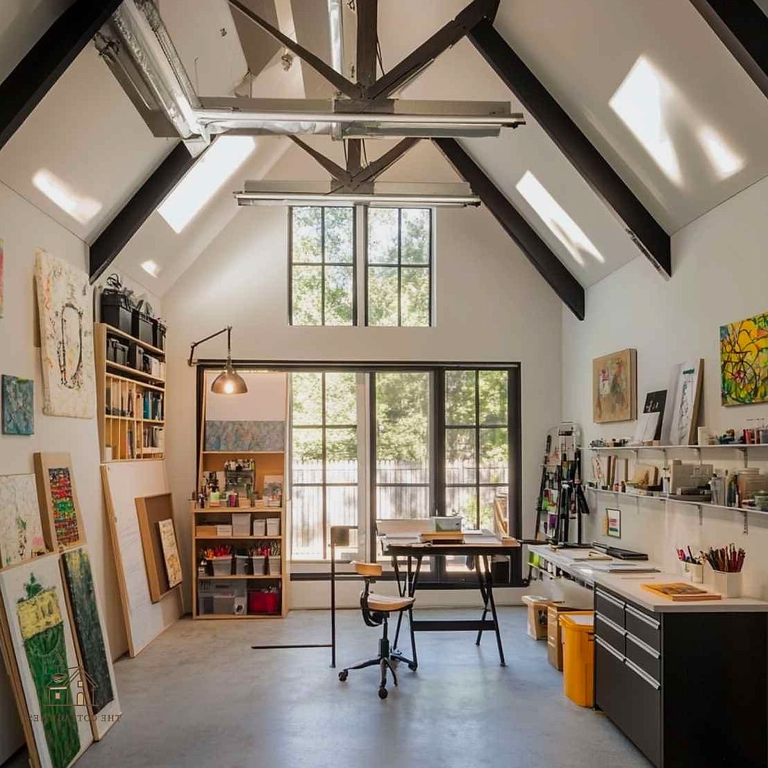 35 Stunning Detached Garage Ideas You'll Absolutely Love 26 Detached Garage Studio for Art or Music