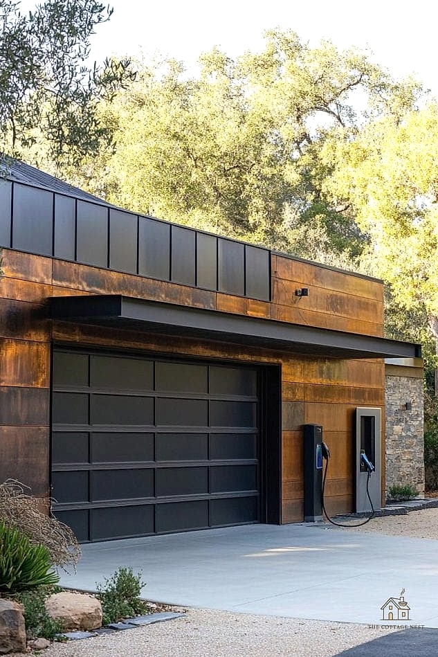 35 Stunning Detached Garage Ideas You'll Absolutely Love 28 Detached Garage with Charging Station for EVs