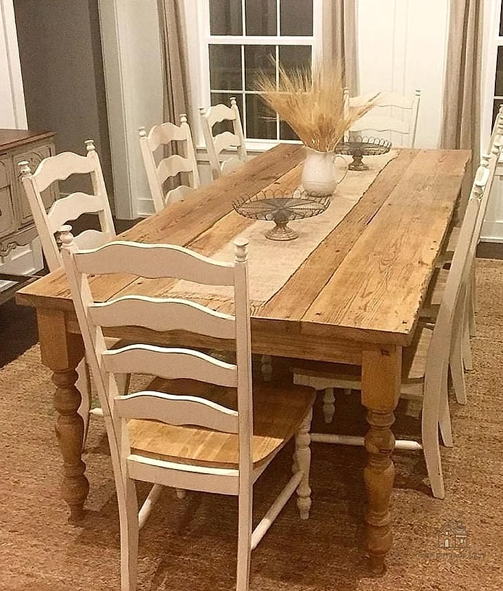 25 Chic Farmhouse Dining Room Table Ideas for a Beautiful Home 13 Distressed Farmhouse Table