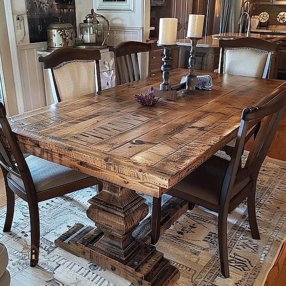 35 Gorgeous Farmhouse Dining Room Decor Ideas That Are Totally Doable 20 Distressed Wood Frames and Wall Art
