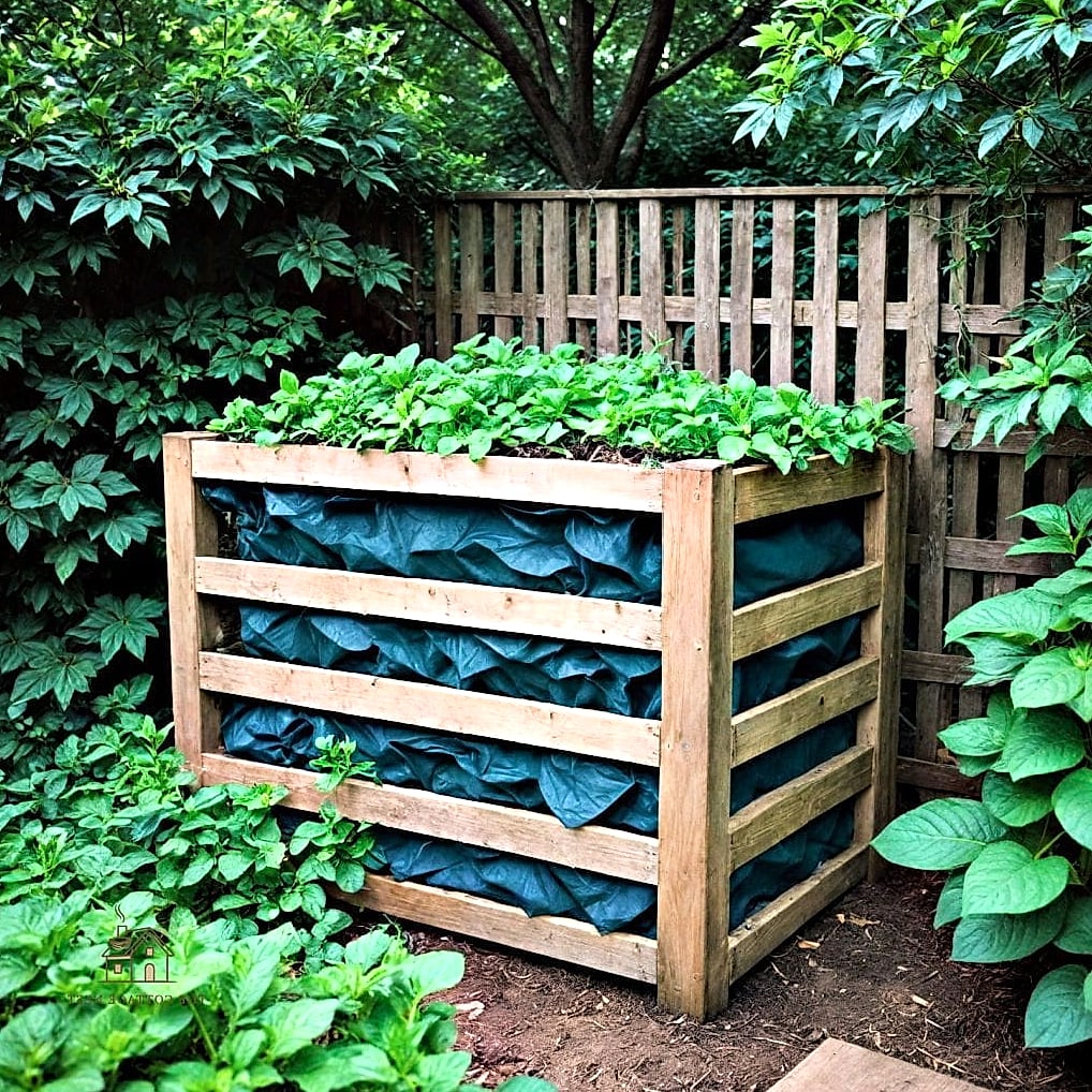 DIY Compost Bin from Wood Pallets