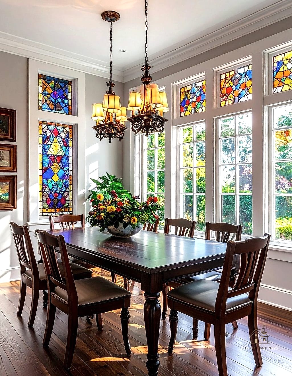30 Amazing Dining Room Window Treatments on a Budget 12 DIY Painted Canvas Panels