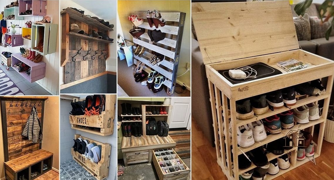 DIY Pallet Shoe Rack