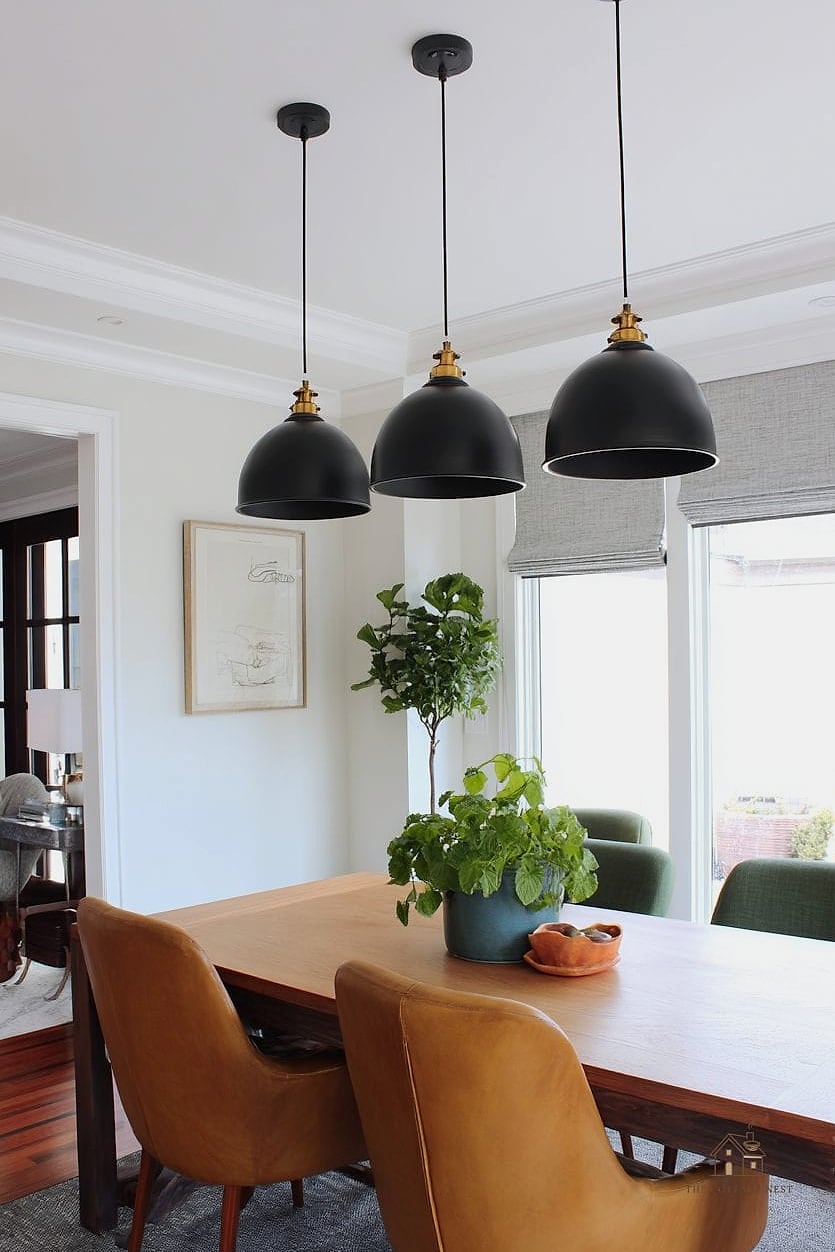 50 Cozy Dining Room Lighting Over Table Worth Pinning 13 Dome Pendant in Matte Black