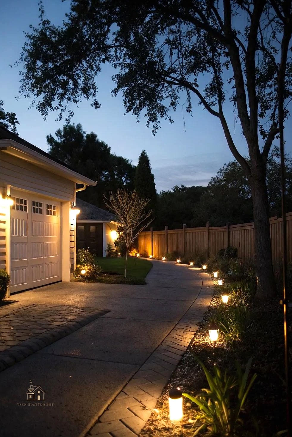 45 Stunning Garage Lighting Ideas You'll Absolutely Love 38 Driveway Approach Lighting