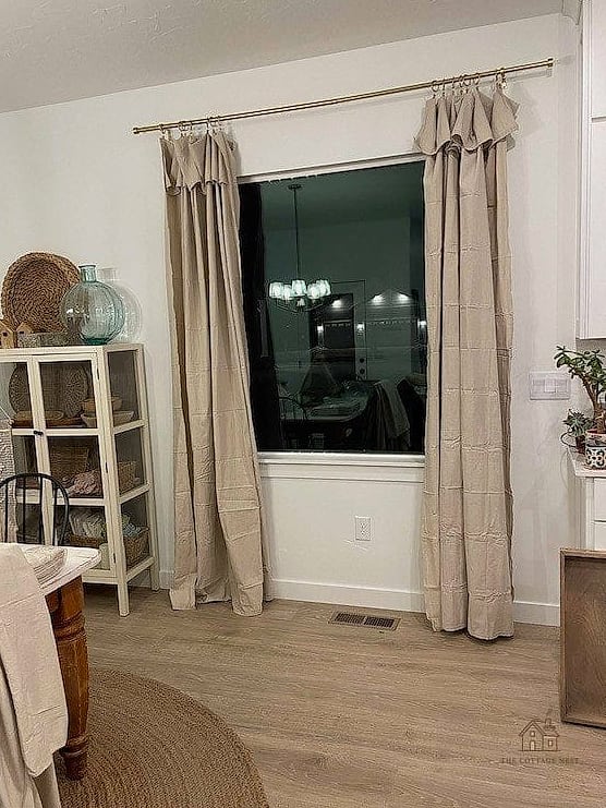 30 Amazing Dining Room Window Treatments on a Budget 6 Drop Cloth Curtains