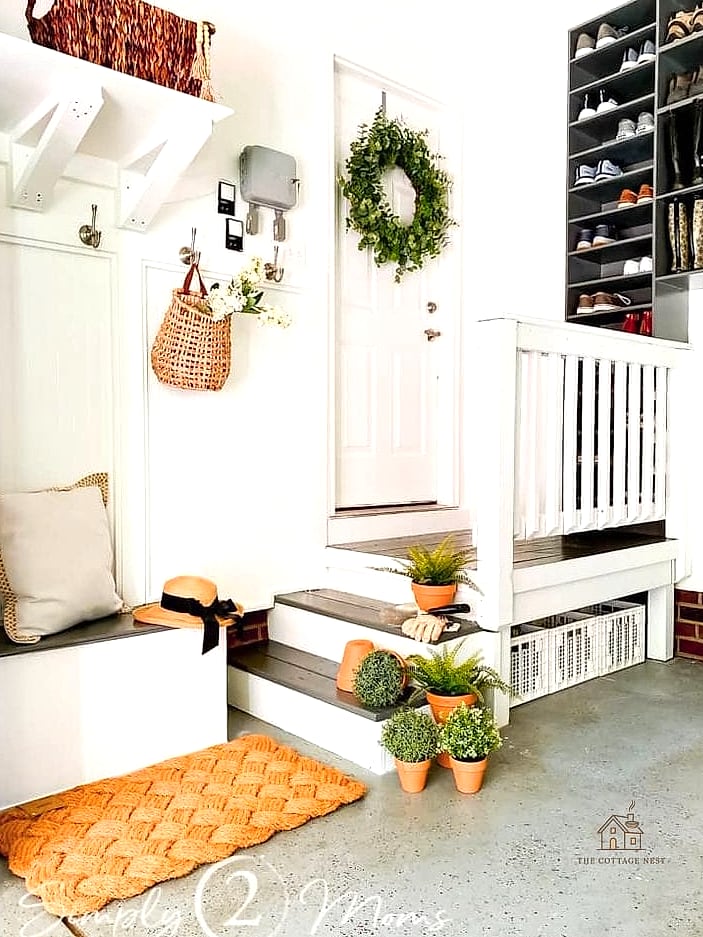45 Stunning Garage Entryway Ideas You'll Absolutely Love 42 Drop-Down Ironing or Utility Station