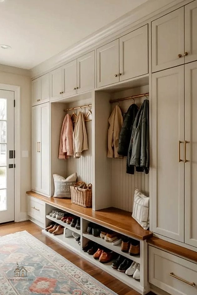 45 Stunning Small Entryway Ideas You'll Absolutely Love 35 A Drop Zone With Labeled Bins