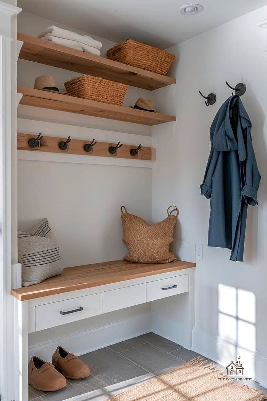35 Creative Narrow Entryway Ideas That Will Inspire You 15 Drop Zone With a Charging Station