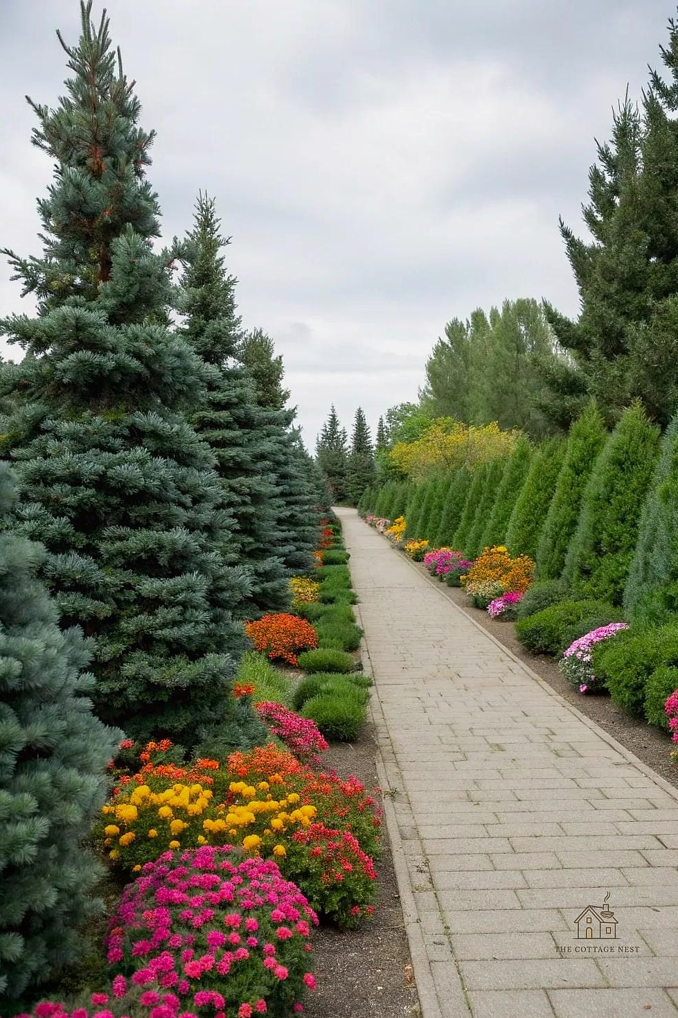 50 Beautiful Garden Border Ideas to Transform Your Space 38 Dwarf Alberta Spruce Border