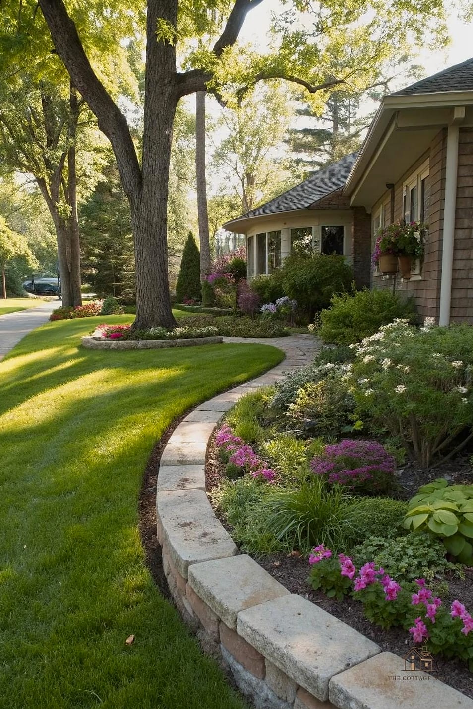 45 Gorgeous Front Yard Garden Ideas That Are Totally Doable 24 Edging With Natural Stone