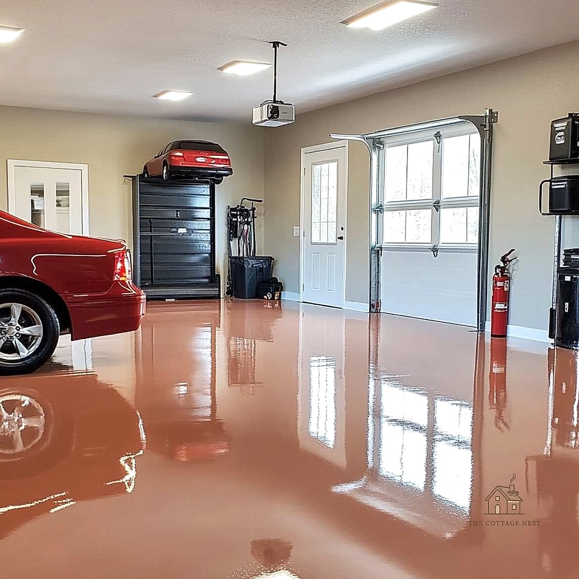 35 Chic Garage Floor Ideas for a Beautiful Home 2 Epoxy Coating in Solid Gray